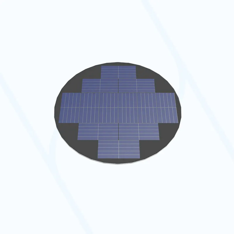 Round solar panels