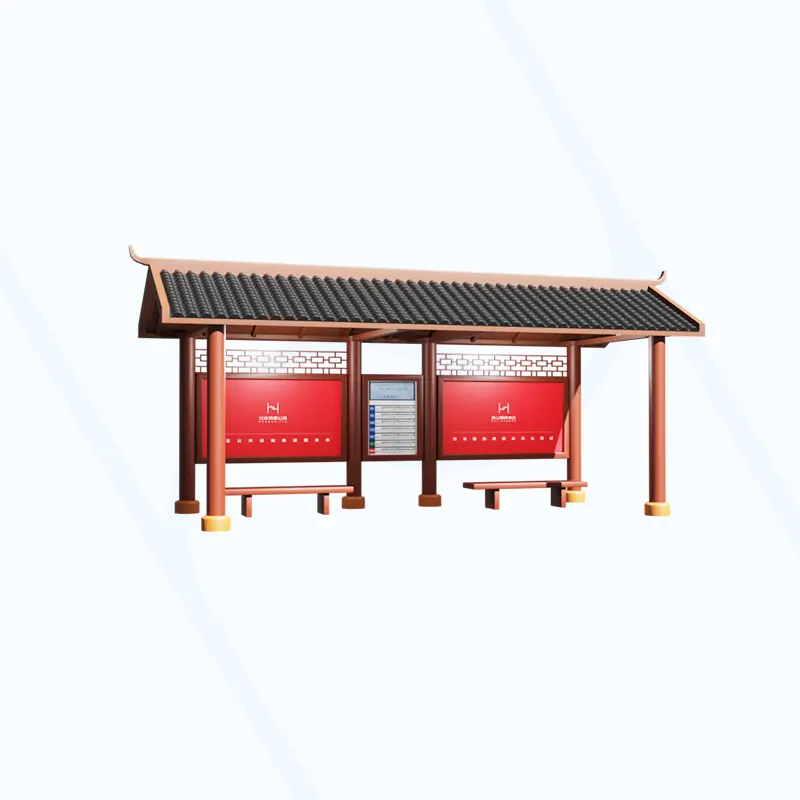 Chinese antique smart bus stop