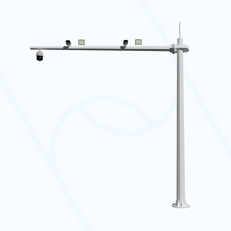 L-shaped monitoring pole