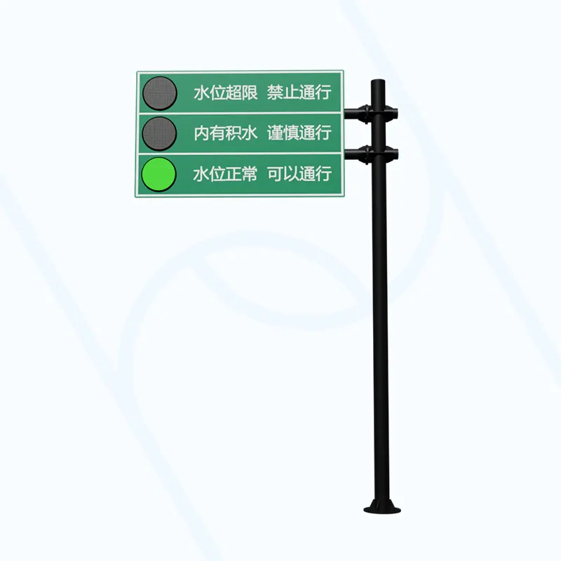 Water level sensor traffic light signage