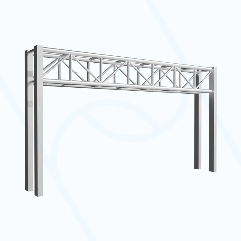 Highway gantry, road crossing